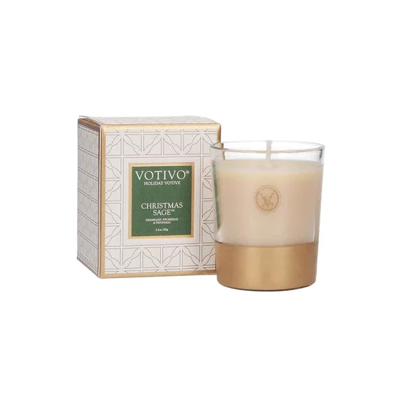 Christmas Sage Holiday Candle and Votive