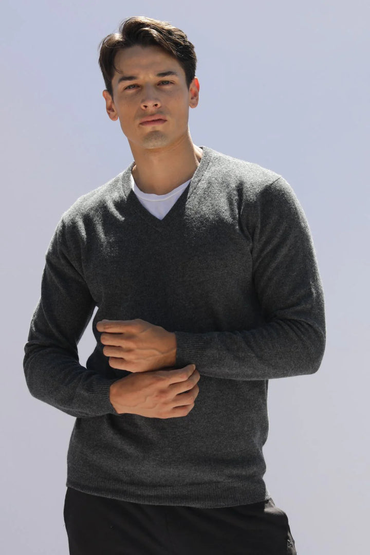 Ducap Cashmere Sweater - Charcoal