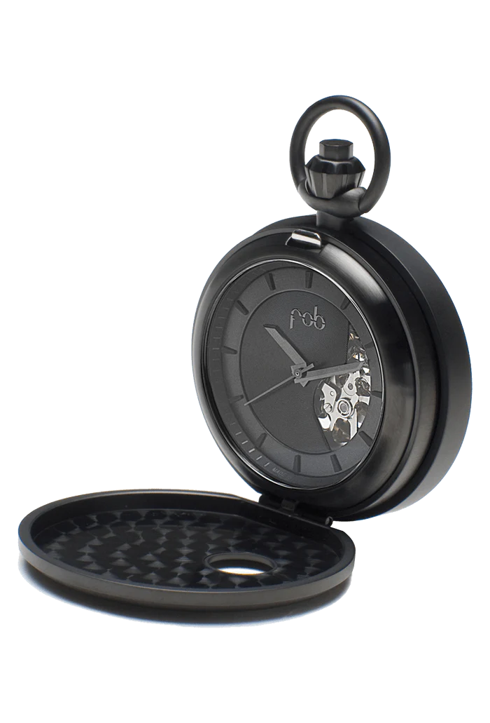 R40 Matte Black Pocket Watch