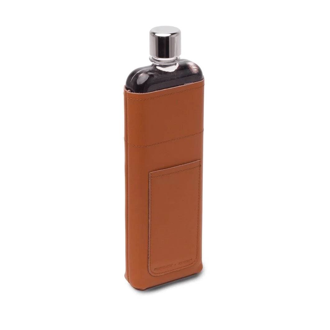 Memobottle Tan Leather Sleeves