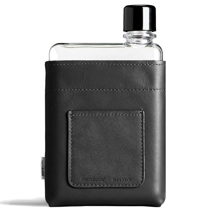 Memobottle Black Leather Sleeves