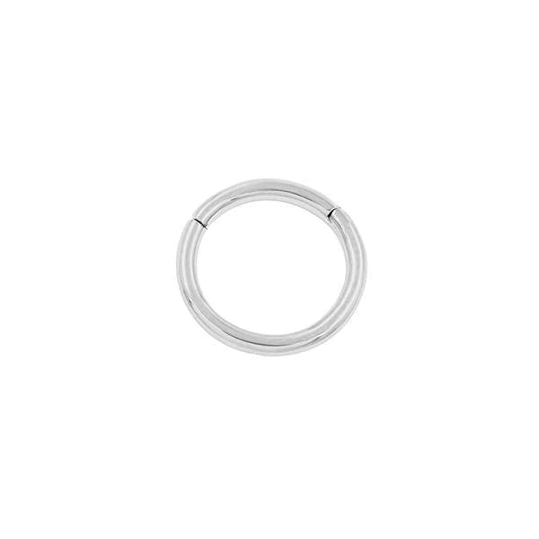 16g 8mm Plain Ring in White Gold